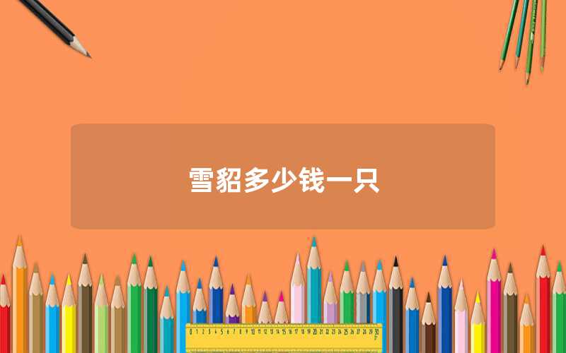雪貂多少錢一只