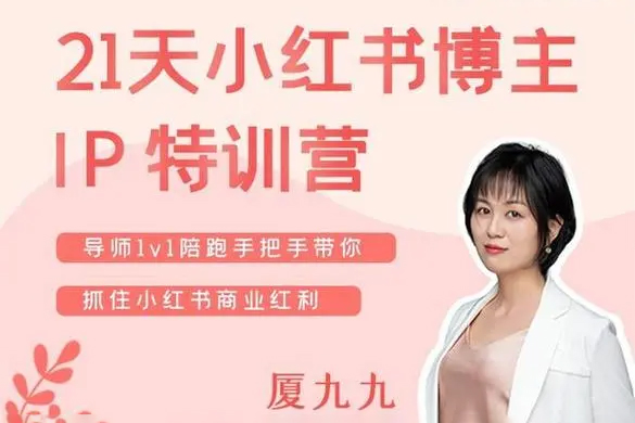 蘇阿九第六期21天小紅書訓練營，打造爆款筆記，教你做一個賺錢的小紅書