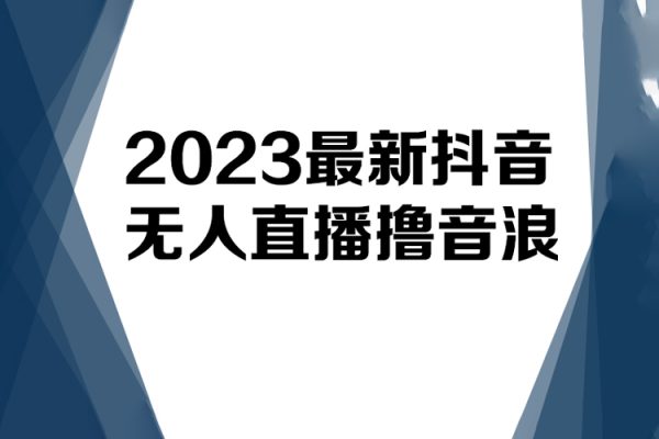 2023最新抖音無人直播擼音浪項目
