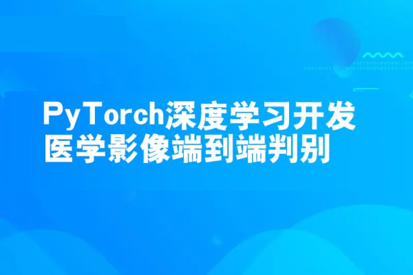 PyTorch深度學習開發醫學影像端到端判別