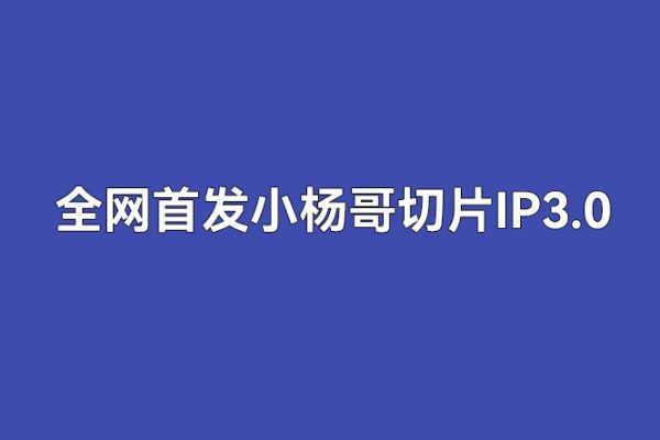全網首發小楊哥切片IP3.0，日入500+，保姆級教學，小白可做【揭秘】