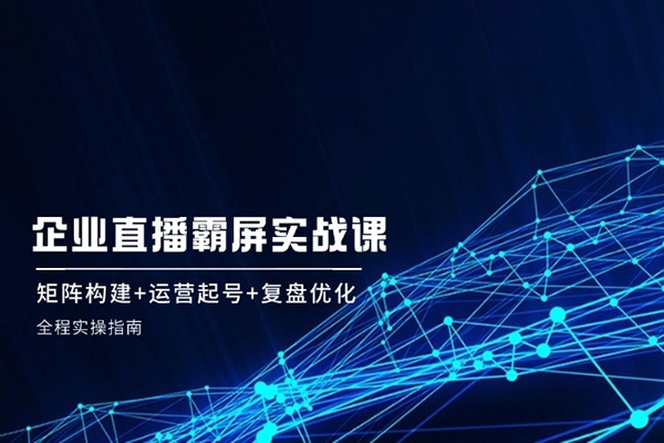 企業矩陣直播霸屏實戰課：矩陣構建+運營起號+復盤優化，全程實操指南
