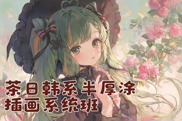 畫畫的北冰茶日韓系半厚涂插畫系統(tǒng)班2023