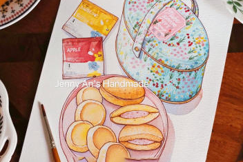 Jenny An水彩插畫中級復古包裝系列