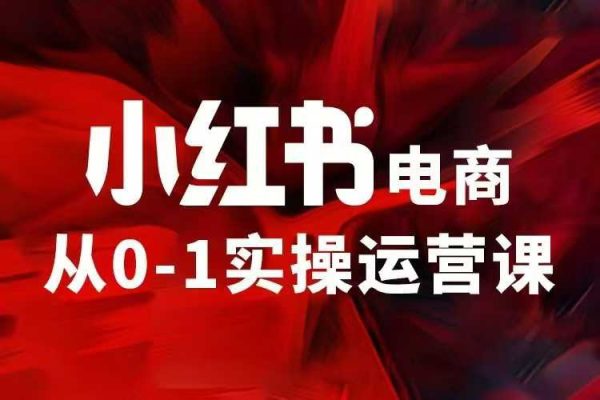 小紅書電商運營，小紅書陪跑訓練營，從6大維度帶你0基礎小白，從入門到精通