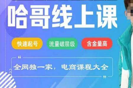 哈哥電商線上課程2025年，快速起號，流量破層級，這套方法起號率99%