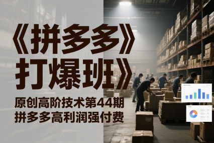叮當會《拼多多打爆班》原創高階技術第44期，拼多多高利潤強付費