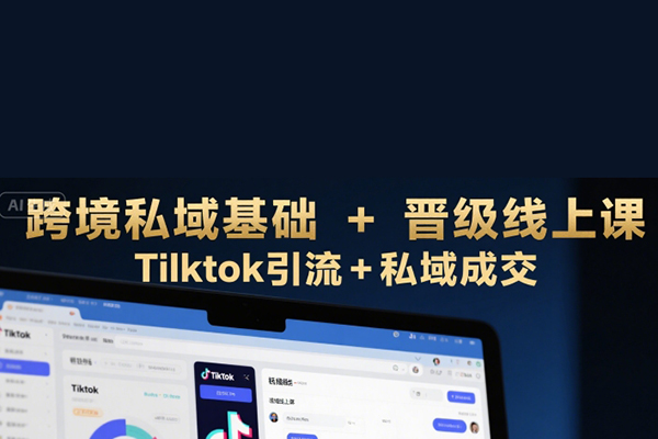 跨境私域基礎+晉級線上課，Tilktok引流+私域成交