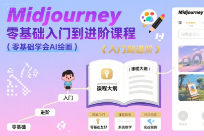 Midjourney零基礎入門到進階課程，零基礎學會AI繪畫