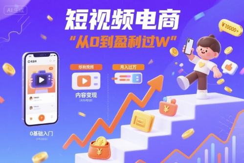 短視頻電商：短視頻變現從0到盈利過W