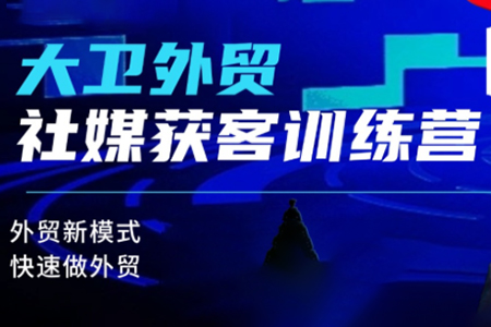 大衛(wèi)老師·外貿(mào)社媒獲客獨家訓(xùn)練營，外貿(mào)新模式，快速做外貿(mào)